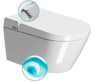 GSI GSI, WCLEAN WC suspendat Swirlwash cu bideu electronic integrat, ExtraGlaze alb, 7418K11