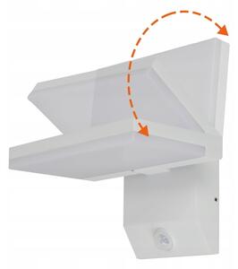 Aplica LED de perete pentru exterior cu senzor LED/18W/230V IP44 albă