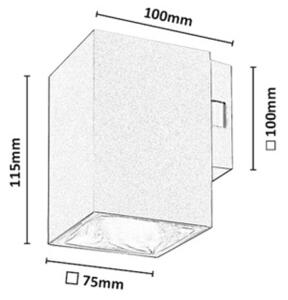Rabalux 77216 - Aplică de perete LED pentru exterior URFA 9W/230V 2700/4000/6500K IP65