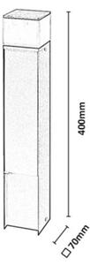 Rabalux 76341 - Lampă de exterior cu 2 prize RUSSET LED/10W/230V IP44