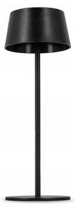 Lampă solară LED tactilă reglabilă LED/3W/5V USB 1800 mAh IP44 neagră