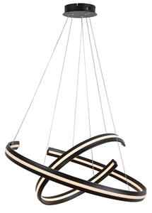 Rabalux 72052 - Lampă suspendată LED reglabilă pe cablu ZADIE 80W/230V 3000-6500K negru + telecomandă