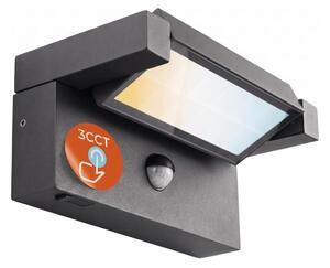 Aplică LED de exterior cu senzor LED/25W/230V IP54, neagră