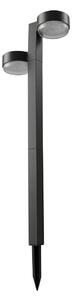 Lampă solară LED 2xLED/1W/3,7V 1200 mAh 55 cm IP65 neagră