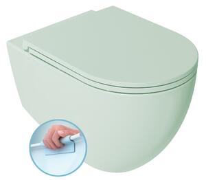 Isvea Isvea, Vas WC suspendat INFINITY, Fără ramă, 36,5x53cm, verde mentă, 10NF02004-2T