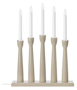 Markslöjd 706469 - Suport de lumânări de Crăciun MASESKÄR 5xE10/3W/230V pin/bej