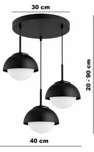 BRILAGI - Lustră suspendată pe cablu COSMO 3xE27/60W/230V neagră
