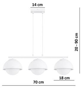 BRILAGI - Lustra pe cablu COSMO 3xE27/60W/230V alb/auriu
