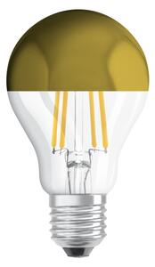 Bec LED cu vârf oglindă FILAMENT E27/6,5W/230V 2700K auriu - Osram