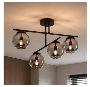 BRILAGI - Lustră aplicată DIOR 4xE27/60W/230V negru/gri fumuriu