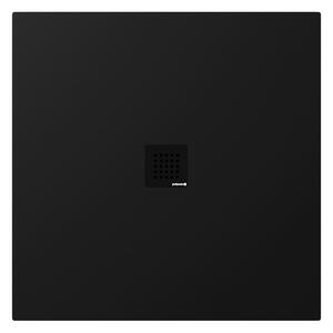 Polysan Polysan, cadă de duș TRENECA din marmură turnată cu posibilitate de reglare a dimensiunii 90x90cm, negru mat, 84300.21