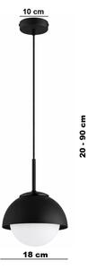 BRILAGI - Lampă suspendată pe cablu COSMO 1xE27/60W/230V diam. 18 cm neagră