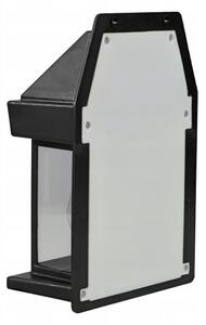 Aplică de perete solară cu senzor, LED, 3,7V 600 mAh, IP44, neagră