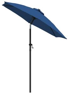 Umbrelă de soare, albastru, 200 x 224 cm, aluminiu