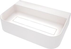 Deante Arnika, lavoar blat granit 605x405x135 mm, alb mat, DEA-CQA_AU6S