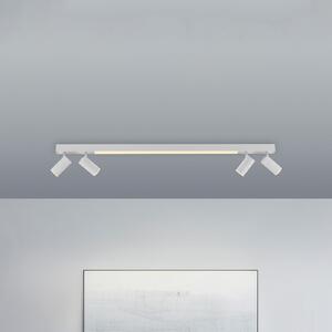PURE Plafonieră LED Lines, 120 cm, albă, CCT, telecomandă, reglabil, Alb, Camera de zi / sufragerie, Metal, Modern