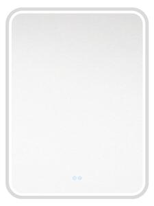 Mereo Mereo, oglindă pătrată LED 60x80 cm cu ramă din oțel periat, MER-CN171S