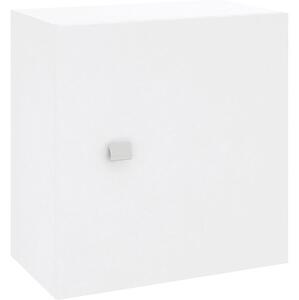 Dulap baie cub suspendat Moon, 1 ușă, PAL, 45x45 cm ,alb lucios