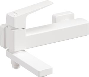 Deante Blur, baterie de cadă cu montare pe perete și gură pivotantă, 150 mm, alb mat, DEA-BQL_A12M