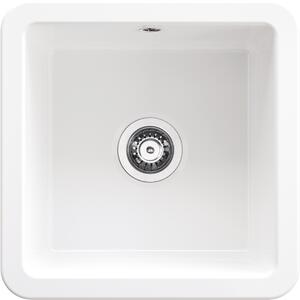 Deante Lumi, chiuvetă ceramică cu 1 vas 457×457×205 mm, alb, DEA-ZCU_610B