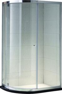 Cabină de duș asimetrică Belform Clear 110x70 cm, ușă batantă, sticlă securizată 6 mm, tratament nanoglass