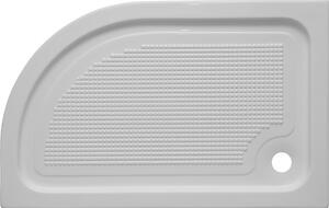 Cădiță de duș asimetrică Belform Cubo 70x110x15 cm acril alb stânga 27CB0083