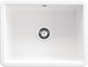Deante Lumi, chiuveta ceramica cu 1 vas 557x430x194 mm, alb, DEA-ZCU_610C