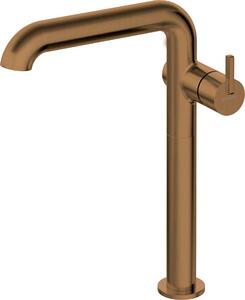 Deante Silia, baterie lavoar inalta cu gura dreptunghiulara, bronz, DEA-BQS_C24K