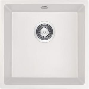 Deante Corda, chiuveta cu 1 camera 440x440x200mm, alb mat, DEA-ZQA_A10A