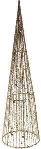 Retlux RXL 329, Decor de Crăciun, con sclipitor, 15 LED-uri, 50 cm, alb cald