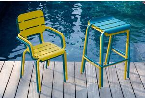 Set 4 scaune de grădină cu cotiere Ezeis Alicante, albastru