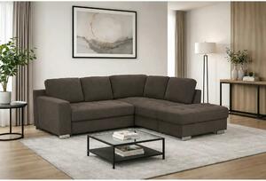 Coltar extensibil modern living ROCA, sezlong dreapta, stofa catifelat