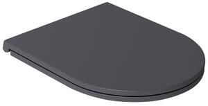 Isvea Isvea, Capac WC INFINITY SLIM, închidere silențioasă, Easy Take, antracit, 40KF0522I