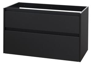 Mereo Mereo, Opto, dulap baie 101 cm, alb, stejar, alb/stejar, negru, MER-CN942S