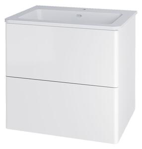 Mereo Mereo, Siena, Dulap de baie cu chiuvetă din marmură turnată 61 cm, MER-CN410M