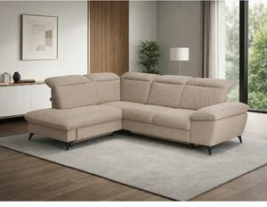 Coltar extensibil modern living LUNA, sezlong stanga, stofa clasica be