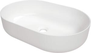 Deante Chiuvetă rotundă, ovală de blat 580x380x140mm, alb lucios, DEA-CGR_6U6S
