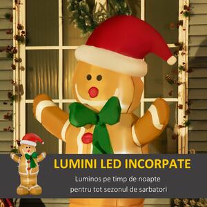 HOMCOM Om Dulce Gonflabil, Lumini LED integrate, Decoratiune de Craciun de Exterior | AOSOM RO