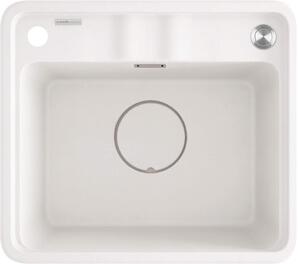 Deante Momi, chiuveta granit cu 1 camera 500x440x230 mm cu sifon economic, alb, DEA-ZKM_A103