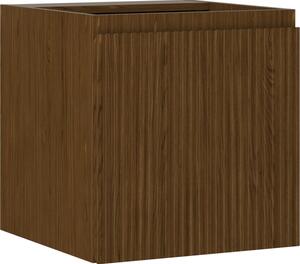 Mexen Rivel, mobilier baie 45 cm, 1 ușă, canelat, nuc, 91A21-04547-1-BF86