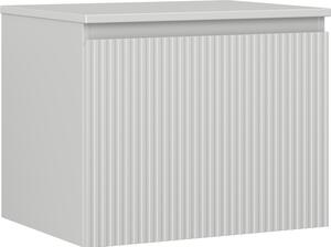 Mexen Rivel, mobilier de baie 60 cm cu blat, 1 sertar, canelat, gri mat, 91A20-06047-1-BFC62