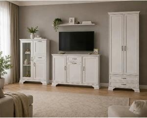 Mobilier sufragerie clasic TIFFANY II-6, grej, PAL laminat, 4 piese