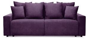 Canapea Extensibilă 3 locuri LIVIGNO, cu ladă de depozitare, 235x93x100 cm, Violet