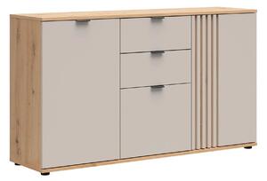 Comoda moderna dormitor BREVAS, stejar artisan/casmir, PAL, 150x40x87