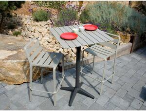Set 2 scaune de bar de grădină din aluminiu Ezeis Spring, taupe