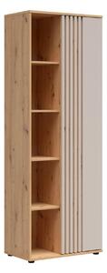 Biblioteca 5 rafturi BREVAS, stejar artisan/casmir, PAL, 70x40x196 cm