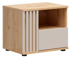 Noptiera moderna dormitor BREVAS, stejar artisan/casmir, PAL, 55x40x47