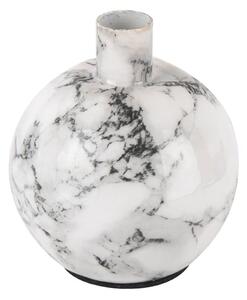 Sfeșnic din fier PT LIVING Marble, înălțime 10 cm, alb-negru