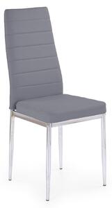Scaun tapitat cu piele ecologica gri K70C, 43X49X97 CM