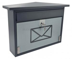 ROBIN cutie poștală antracit + sticlă